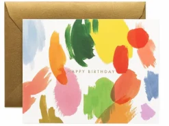 Carte d'anniversaire - Palette artistique