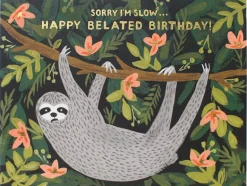 Carte d'anniversaire - Paresseux