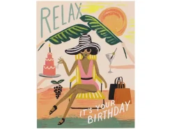 Carte d'anniversaire - Relax