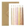 Carte d'anniversaire aquarelle & dorure - Candles - ATWS