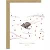 Carte d'anniversaire aquarelle & dorure - Cosy Cat - ATWS