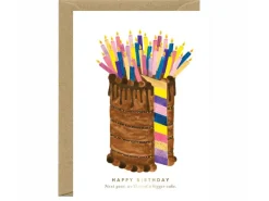 Carte d'anniversaire aquarelle - Bigger Cake - ATWS