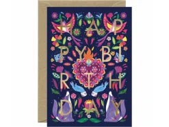 Carte d'anniversaire aquarelle & dorure - Mexican Birthday - ATWS