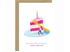 Carte d'anniversaire aquarelle - Size matters Cake - ATWS
