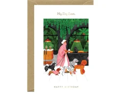 Carte d'anniversaire aquarelle & dorure - Birthday dog lovers - ATWS