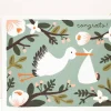 Carte de Naissance - Cigogne