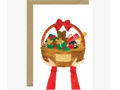 Carte de Noël aquarelle - Christmas Basket - ATWS