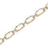 Chaine figaro texturée 6,2 x 3,3 mm - doré à l'or fin 18 K x 20 cm