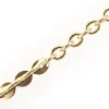 Chaine forçat 1 mm fantaisie dorée à l'or fin 24K x 20 cm