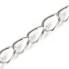 Chaine gourmette 1 cm - argenté foncé x 20 cm