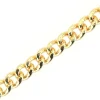 Chaine gourmette 2,5 mm dorée à l'or fin 24K x 20 cm