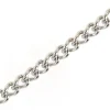 Chaine gourmette 1,1 mm en acier inoxydable - argenté foncé x 20 cm