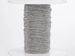Chaine gourmette 1,1 mm en acier inoxydable - argenté foncé x 20 cm