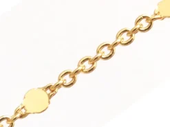 Chaine maille inclusion petits ronds - doré à l'or fin 18K x 20 cm