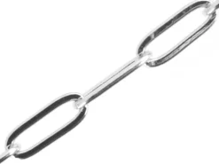 Chaine trombone 11 x 4 mm - laiton flashé argent 925 - qualité premium