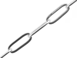 Chaine trombone 11 x 4 mm - laiton flashé argent 925 - qualité premium