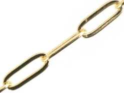Chaine trombone 11 x 4 mm - laiton doré à l'or fin 18K - qualité premium