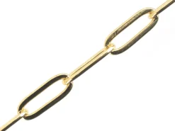 Chaine trombone 11 x 4 mm - laiton doré à l'or fin 18K - qualité premium