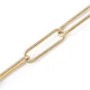 Chaine trombone dorée 10x3 mm - acier inoxydable 304 x 20 cm