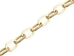 Chaîne en acier inoxydable 304 - 6,6 x 4 mm - doré à l'or fin 18 K x 20 cm