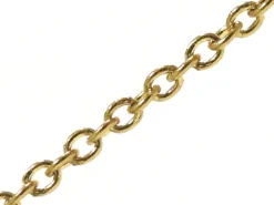 Chaîne forçat 1,5 mm acier inox. dorée x 20 cm