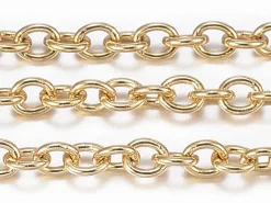 Chaîne forçat 1,5 mm acier inox. dorée x 20 cm