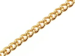Chaîne gourmette 2 mm - dorée à l'or fin 24 K x 20 cm