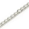 Chaîne gourmette 3,7 mm couleur argent x 20 cm