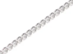 Chaîne gourmette 3,7 mm couleur argent x 20 cm