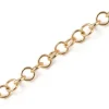Chaîne jaseron 3,5 mm - doré à l'or fin 18 K x 20 cm