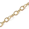Chaîne jaseron ovale 11 x 8 mm - doré à l'or fin 18 K x 20 cm