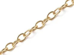 Chaîne jaseron ovale 11 x 8 mm - doré à l'or fin 18 K x 20 cm