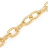 Chaîne maillons ovales effet torsadé 10 x 6,5 mm - doré à l'or fin 18 K x 20 cm