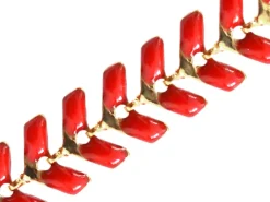 Chaîne épi émaillée - rouge