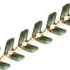 Chaîne épi émaillée - vert olive