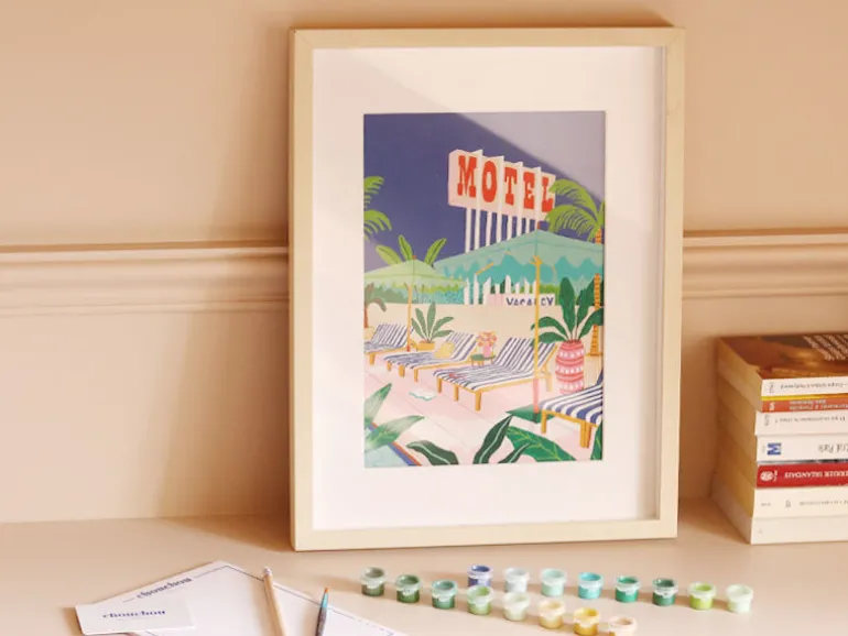 Coffret peinture au numéro - Petit Pinceau - The Motel Pool par Jessica Smith
