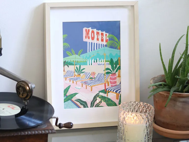 Coffret peinture au numéro - Petit Pinceau - The Motel Pool par Jessica Smith