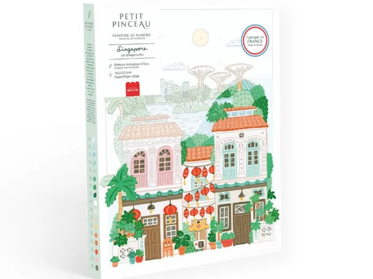 Coffret peinture au numéro - Petit Pinceau - Singapore par Hoglet & Co