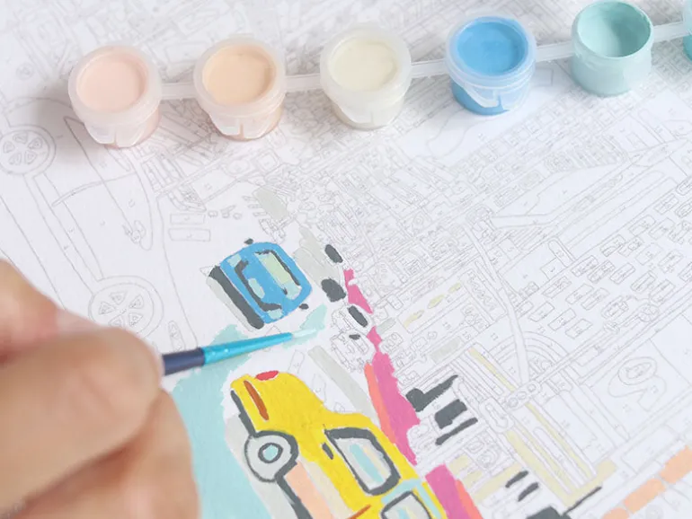Coffret peinture au numéro - Petit Pinceau - Broadway and West 53RD par Grace Helmer