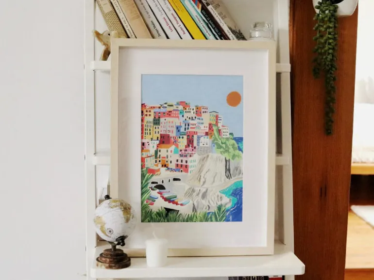 Coffret peinture au numéro - Petit Pinceau - Cinque terre par Kenzie Elston