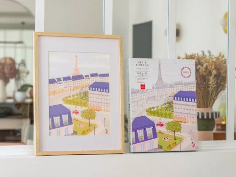 Coffret peinture au numéro - Petit Pinceau - Un printemps à Paris par Mabel Sorrentino
