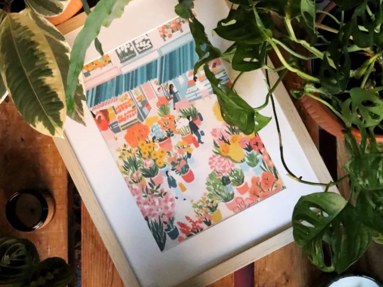 Coffret peinture au numéro - Petit Pinceau - Flower Market par Zaze Art