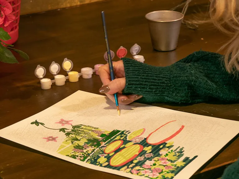 Coffret peinture au numéro - Petit Pinceau - Waterlily Glasshouse par Elaine Lee