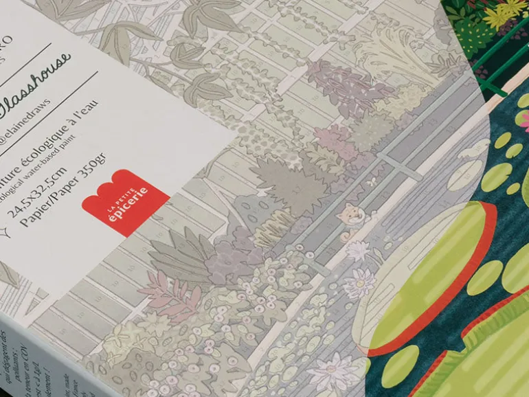 Coffret peinture au numéro - Petit Pinceau - Waterlily Glasshouse par Elaine Lee