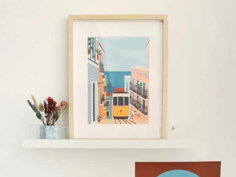 Coffret peinture au numéro - Petit Pinceau - Lisbon Tram par Vero Illustrates
