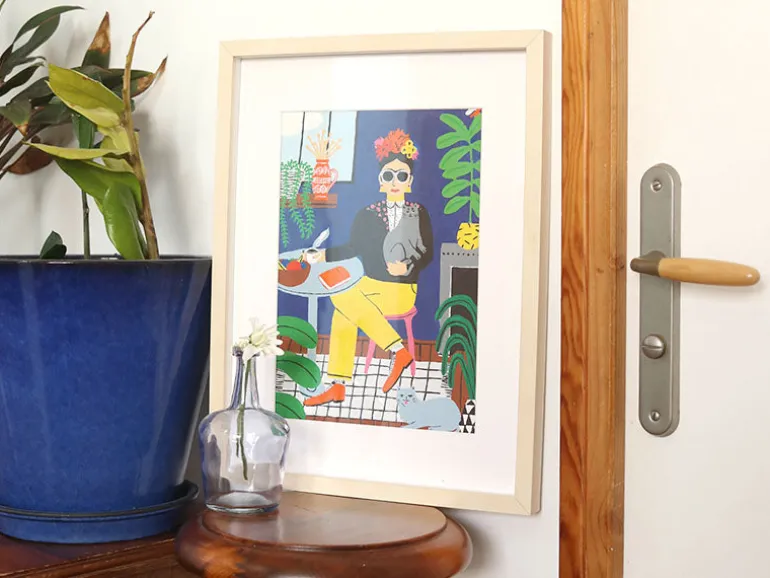 Coffret peinture au numéro - Petit Pinceau - La fille aux chats par Guillaume Denaudhome