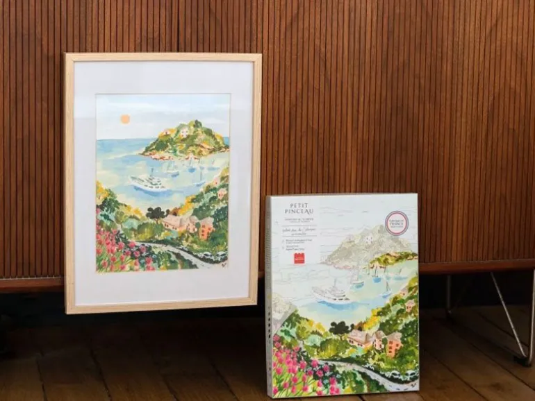 Coffret peinture au numéro - Petit Pinceau - Balade dans les Calanques par Sabina Fenn