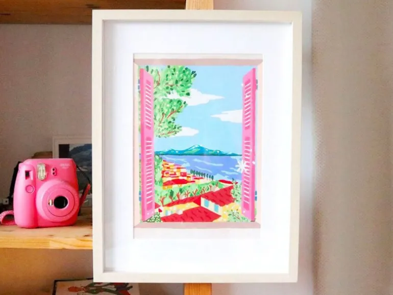Coffret peinture au numéro - Petit Pinceau - Fenêtre ouverte sur Naples par Limistic - PETIT PINCEAU