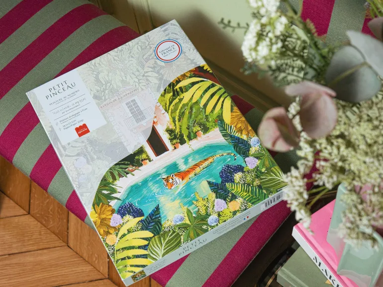 Coffret peinture au numéro - Petit Pinceau - Tiger relaxing in my pool