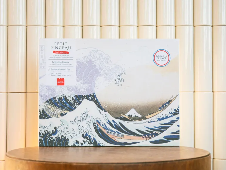 Coffret peinture au numéro - Petit Pinceau - La grande Vague de Kanagawa, Katsushika Hokusai
